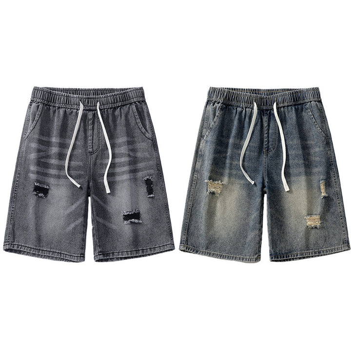 American Make Old Ripped Shorts for Men