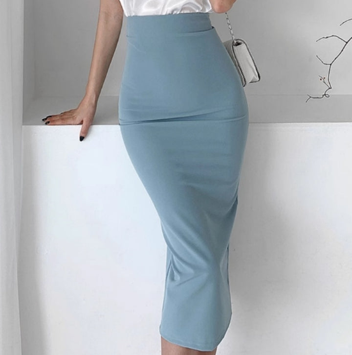 Women's Casual High Waist Hip Hugging Long Skirt