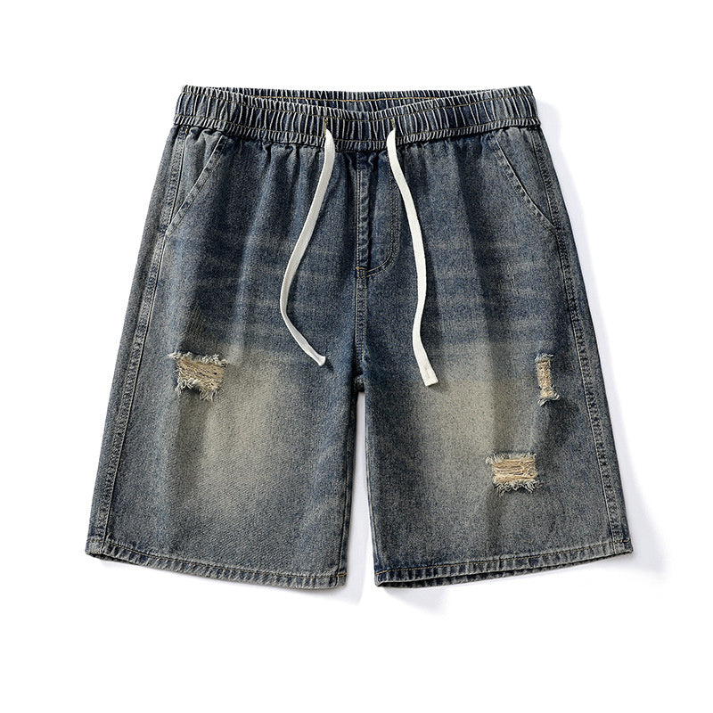 American Make Old Ripped Shorts for Men