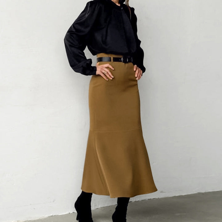 Retro Skirt Autumn And Winter Temperament Drape