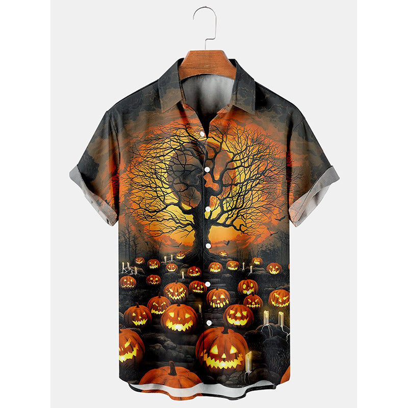 3D Digital Printing Halloween Men's Shirt