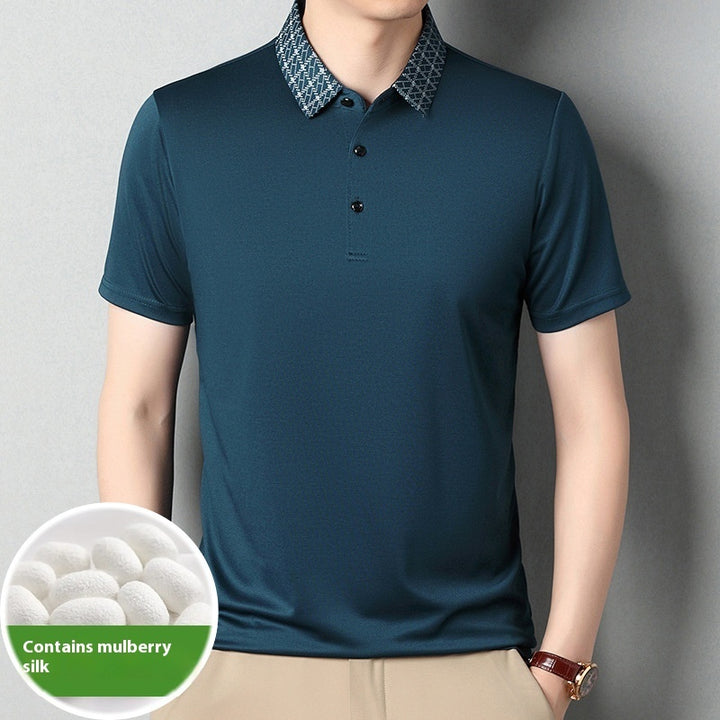 Silk Lapel T-shirt for Men